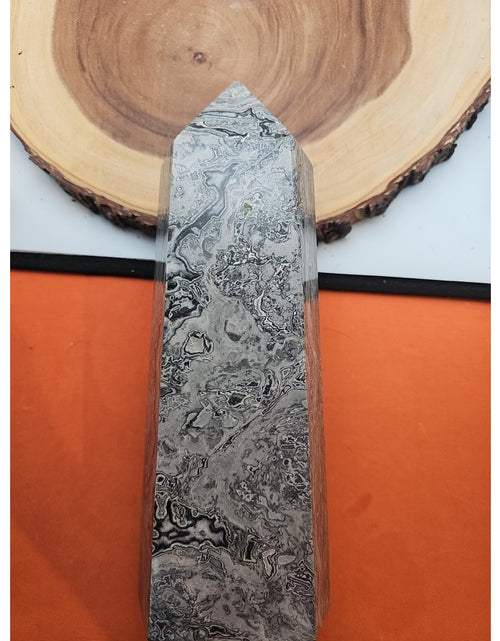 Load image into Gallery viewer, 8.14lb Gray Crazy Lace &amp; Shell Stone Jasper Crystal Tower
