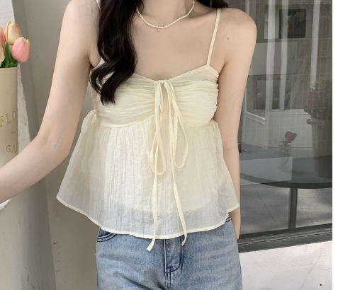 Load image into Gallery viewer, Beige Spaghetti Strap Blouse
