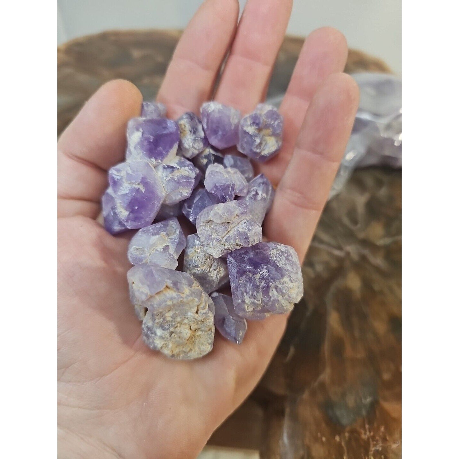 1LB Raw Natural Purple Amethyst Quartz Crystal Points Rough Stone Jewelry Stone