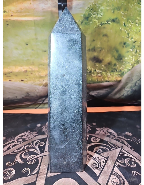 Load image into Gallery viewer, 10.5LB 13&quot; Natural Ancient Jasper Black Toumaline Crystal Tower Points Healing
