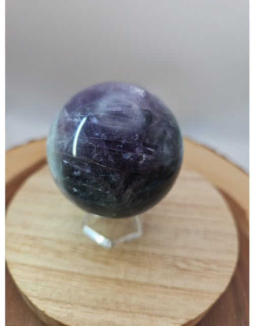 Load image into Gallery viewer, 1.10lb Natural Rainbow Fluorite Quartz Crystal Sphere Ball Polished
