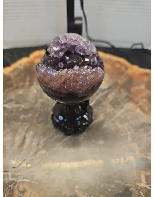 Load image into Gallery viewer, 259G Natural Amethyst geode quartz cluster crystal specimen Healing W/Stand
