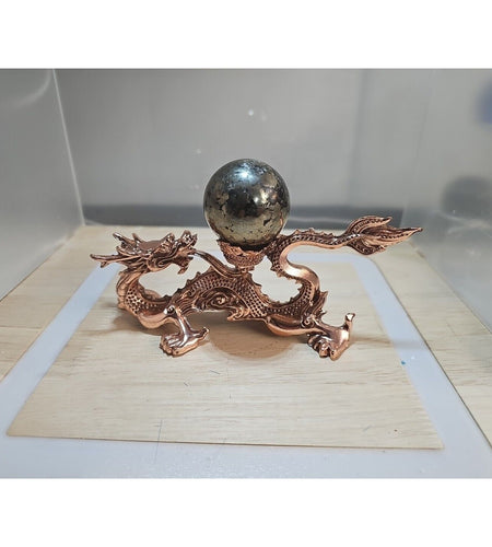 187g Natural Chalcopyrite Carved sphere quartz crystal Ball Reiki Healing 40mm+