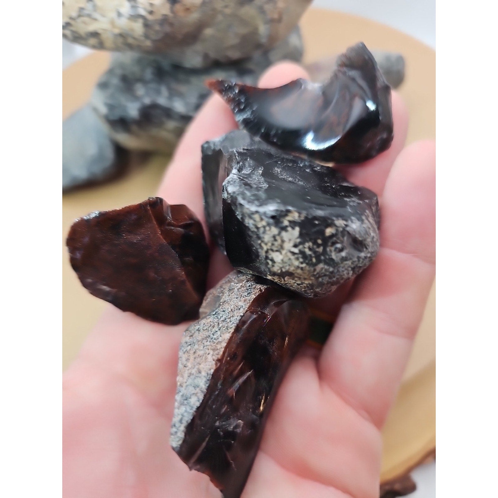 3.65lbs raw obsidian stone