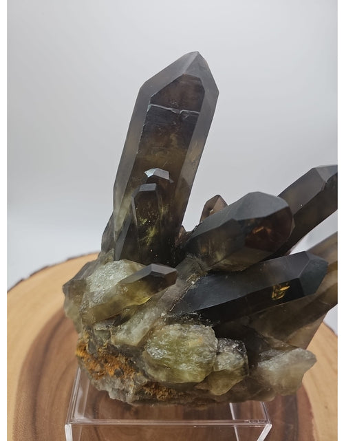 Load image into Gallery viewer, 2.77LB Top rare natural beautiful black quartz crystal cluster mineral sample -
