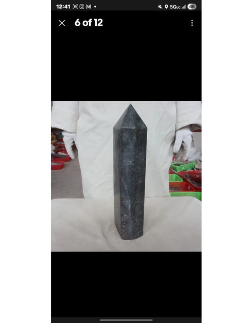 Load image into Gallery viewer, 10.5LB 13&quot; Natural Ancient Jasper Black Toumaline Crystal Tower Points Healing

