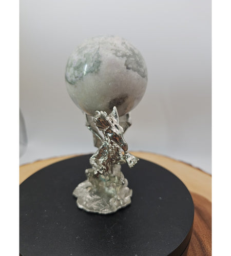 .80lbsOcean Jasper Sphere W/Stand