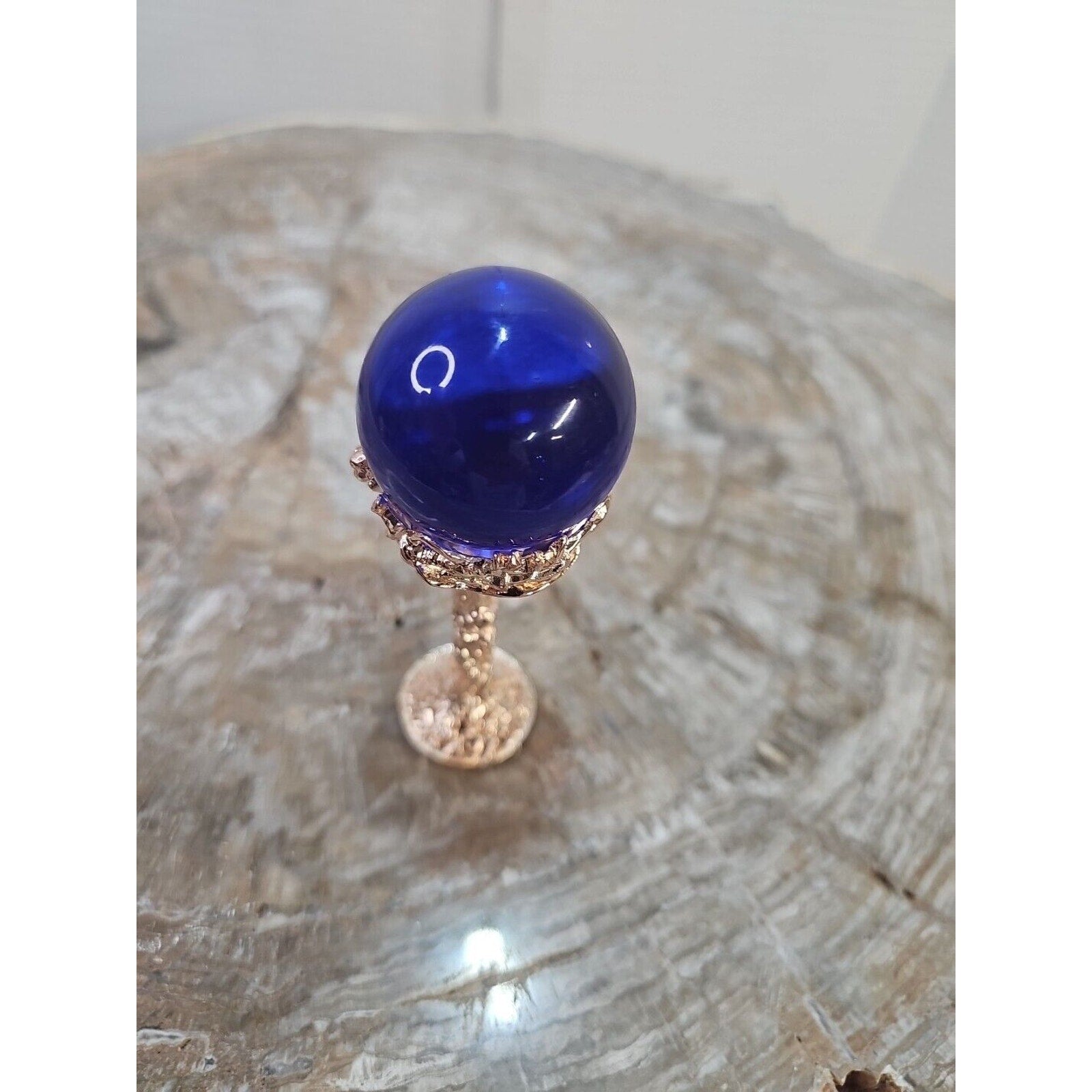 Blue Quartz Crystal Sphere 40mm 80g W/ Stand Beautiful piece!!