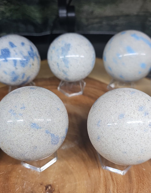 Load image into Gallery viewer, Lazurite Crystal Quartz sphere
