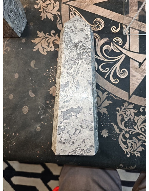 Load image into Gallery viewer, 4.83lb 10in Tall Crazy Lace Jasper Crystal Point Tower Healing
