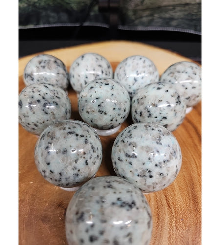 1each Natural Quartz Crystal Jasper Sphere Ball Healing 40mm W/ring Stand Random