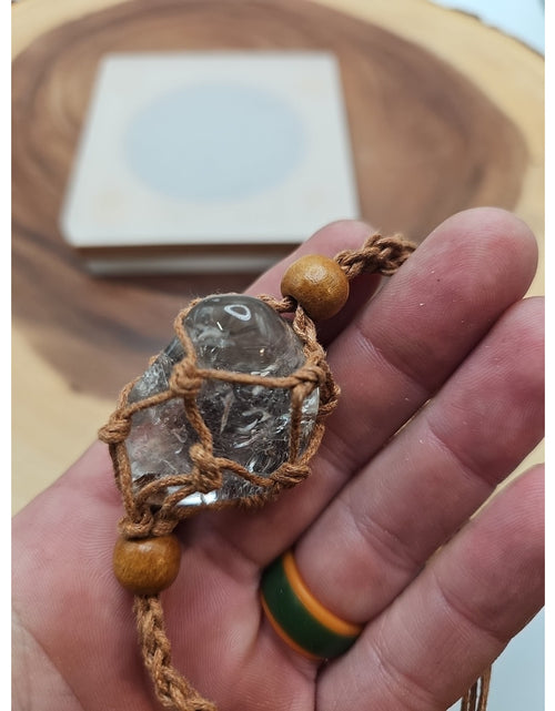 Load image into Gallery viewer, Huge ghost crystal bracelet W/hemp Rope
