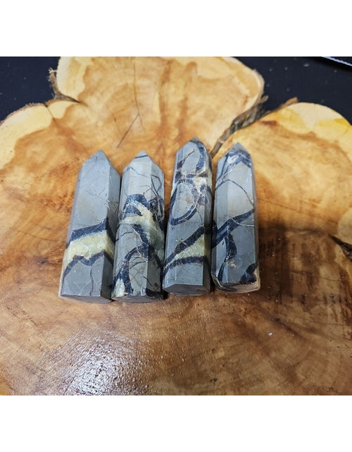 Load image into Gallery viewer, 1LB 4Pcs Natural Dragon Septarian Geode Quartz Cluster Crystal Point Healing
