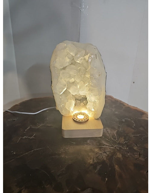 Load image into Gallery viewer, 2.7LB Natural white calcite Quartz Crystal Cluster mineral Specimen W/Led Light
