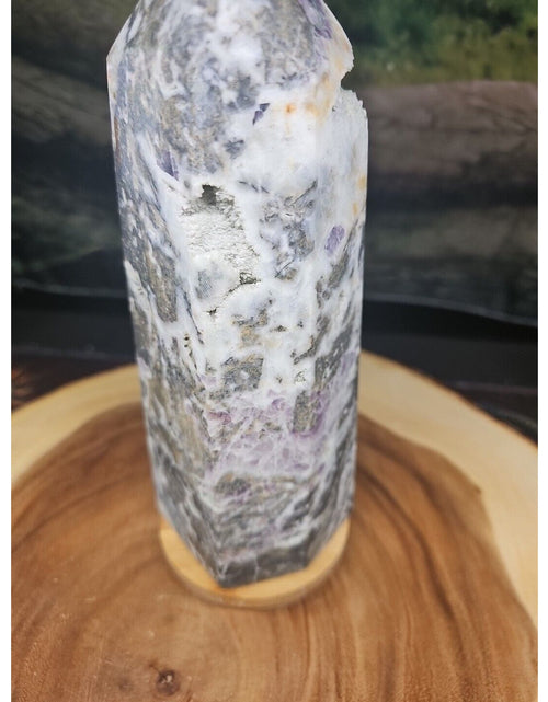 Load image into Gallery viewer, 3.41LB 1Pcs Natural Rainbow Fluorite Quartz Crystal Point Tower Polished Healing
