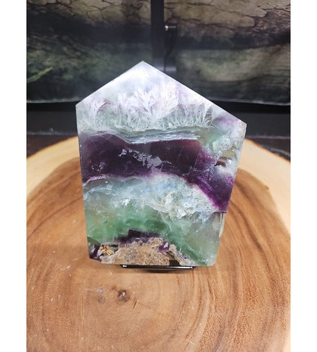 1.15LB Natural fluorite snowflake feather fluorite crystal quartz healing