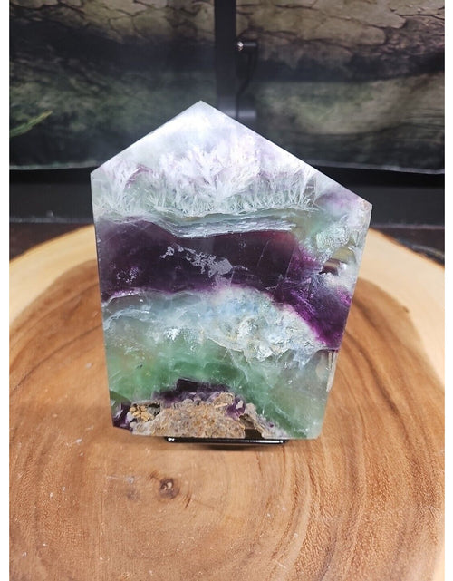 Load image into Gallery viewer, 1.15LB Natural fluorite snowflake feather fluorite crystal quartz healing
