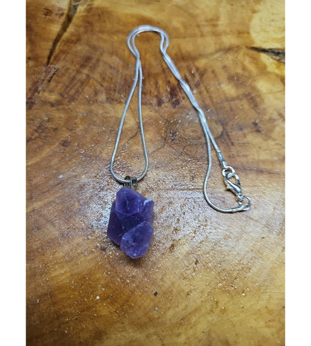 Amethyst Necklace Sterling Silver Chain