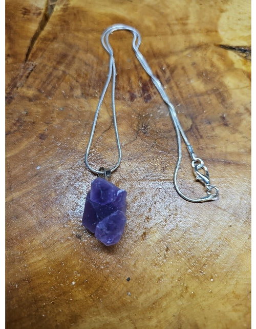 Load image into Gallery viewer, Amethyst Necklace Sterling Silver Chain
