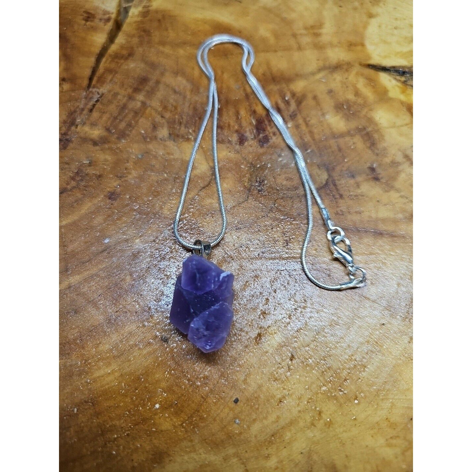 Amethyst Necklace Sterling Silver Chain