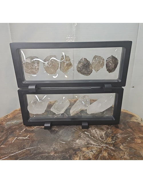 Load image into Gallery viewer, Quartz Crystal &amp; Smokey Quartz W/Stands Total Weight 1.33lbs Great Show Item
