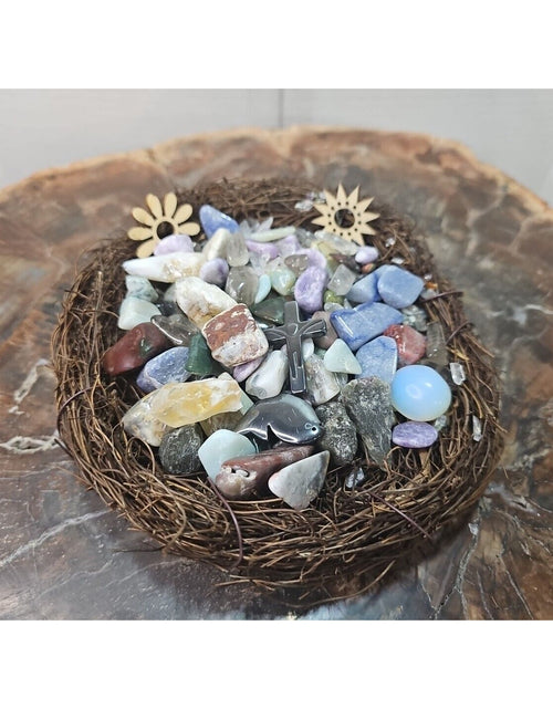 Load image into Gallery viewer, Tumbled Stones In Birds Nest 400g
