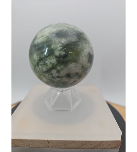Green Ocean Jasper Sphere - 61mm, 318g - Stunning Crystal