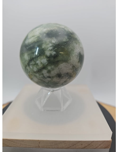 Load image into Gallery viewer, Green Ocean Jasper Sphere - 61mm, 318g - Stunning Crystal
