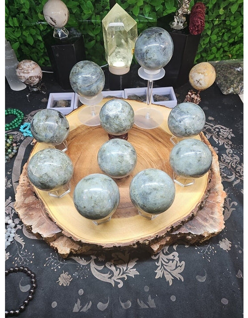 Load image into Gallery viewer, .95LB Avg 1Pc Natural Rainbow Labradorite Crystal Sphere Ball Polished
