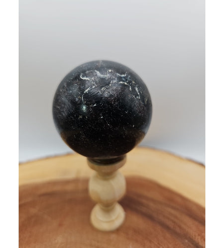 Arfvedsonite Garnet Sphere 276g With Stand