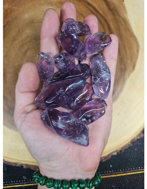 Load image into Gallery viewer, 11Pcs Raw Natural Purple Amethyst Quartz Crystal Tumbled Healing Brazil .48lbs

