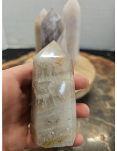 Load image into Gallery viewer, 4Pcs Natural Rainbow Fluorite Quartz Crystal Point Tower Polished Healing
