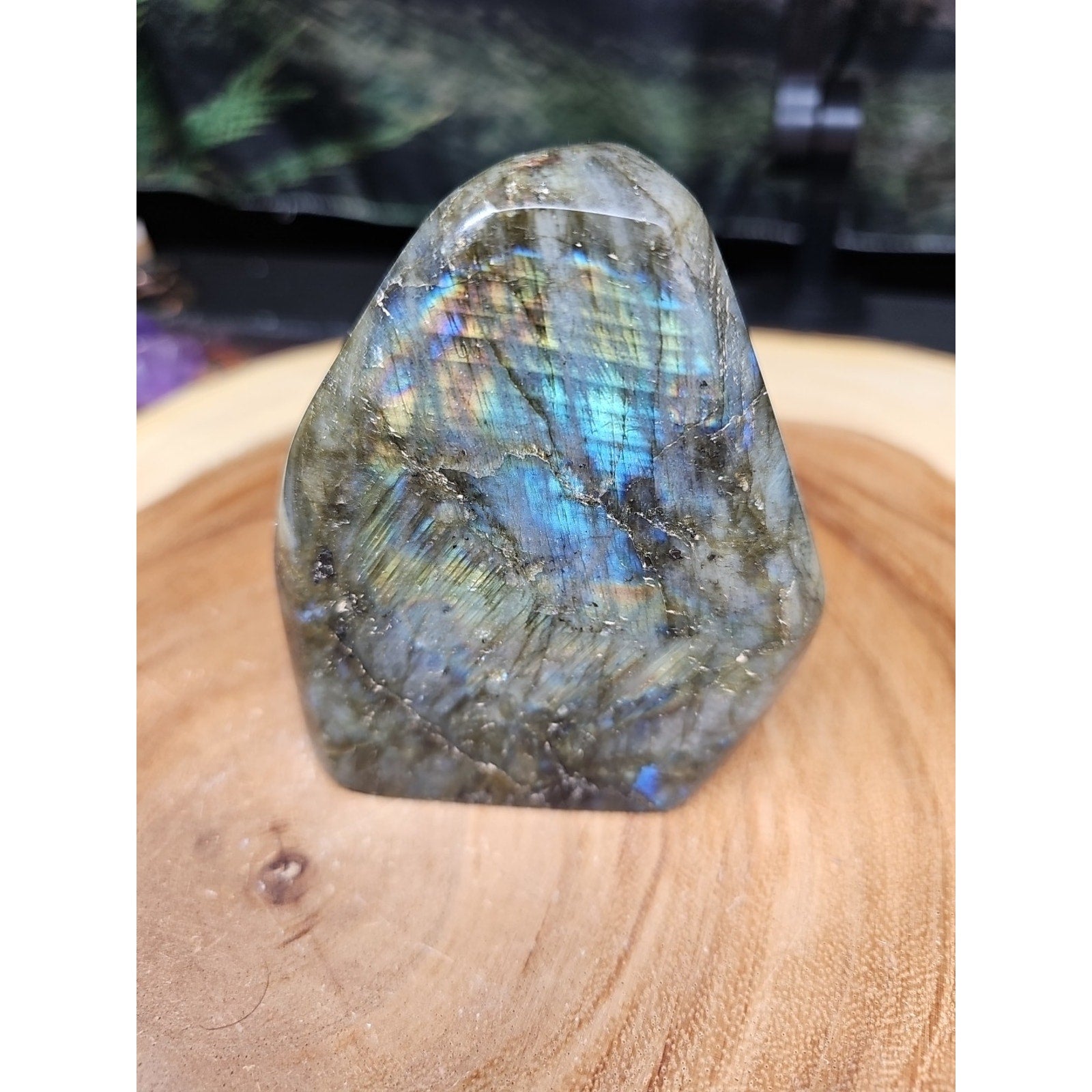 1.48LB 1Pcs Natural Rainbow Labradorite Crystal Spectrolite Stone