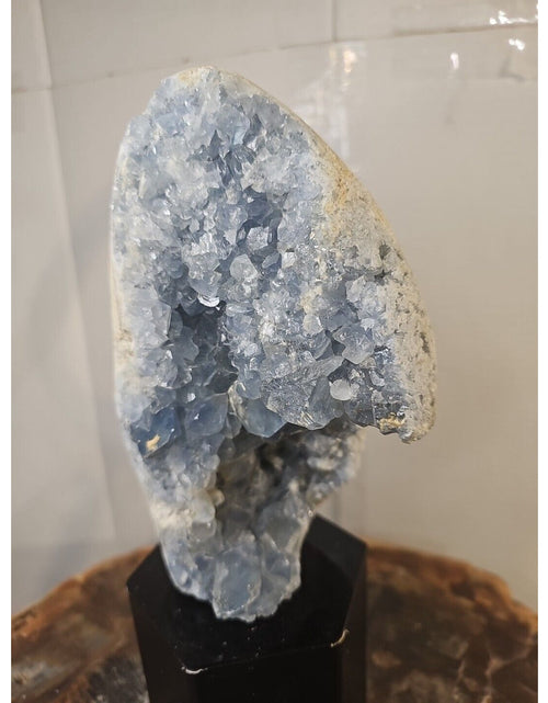 Load image into Gallery viewer, 4.90lbs Natural Baby Blue Celestite Quartz Crystal Geode Cluster Points Brazil
