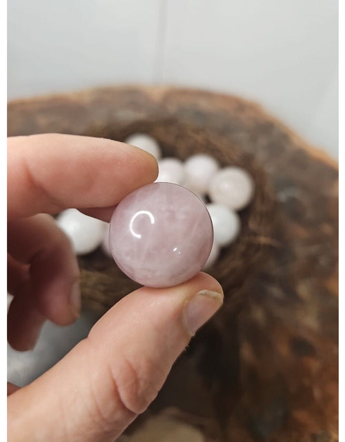 Load image into Gallery viewer, 1LB 20Pcs Natural Pink Rose Quartz Crystal Sphere Ball Polished Healing W/Nest
