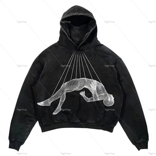 Load image into Gallery viewer, Punk Wind Ninja Printed Hoodies
