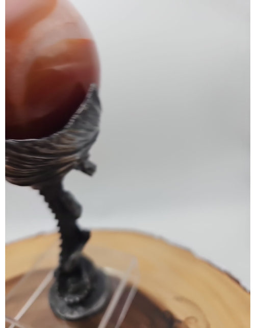 Load image into Gallery viewer, 1.3lb 75mm Carnelian Quartz W/Dragon Stand
