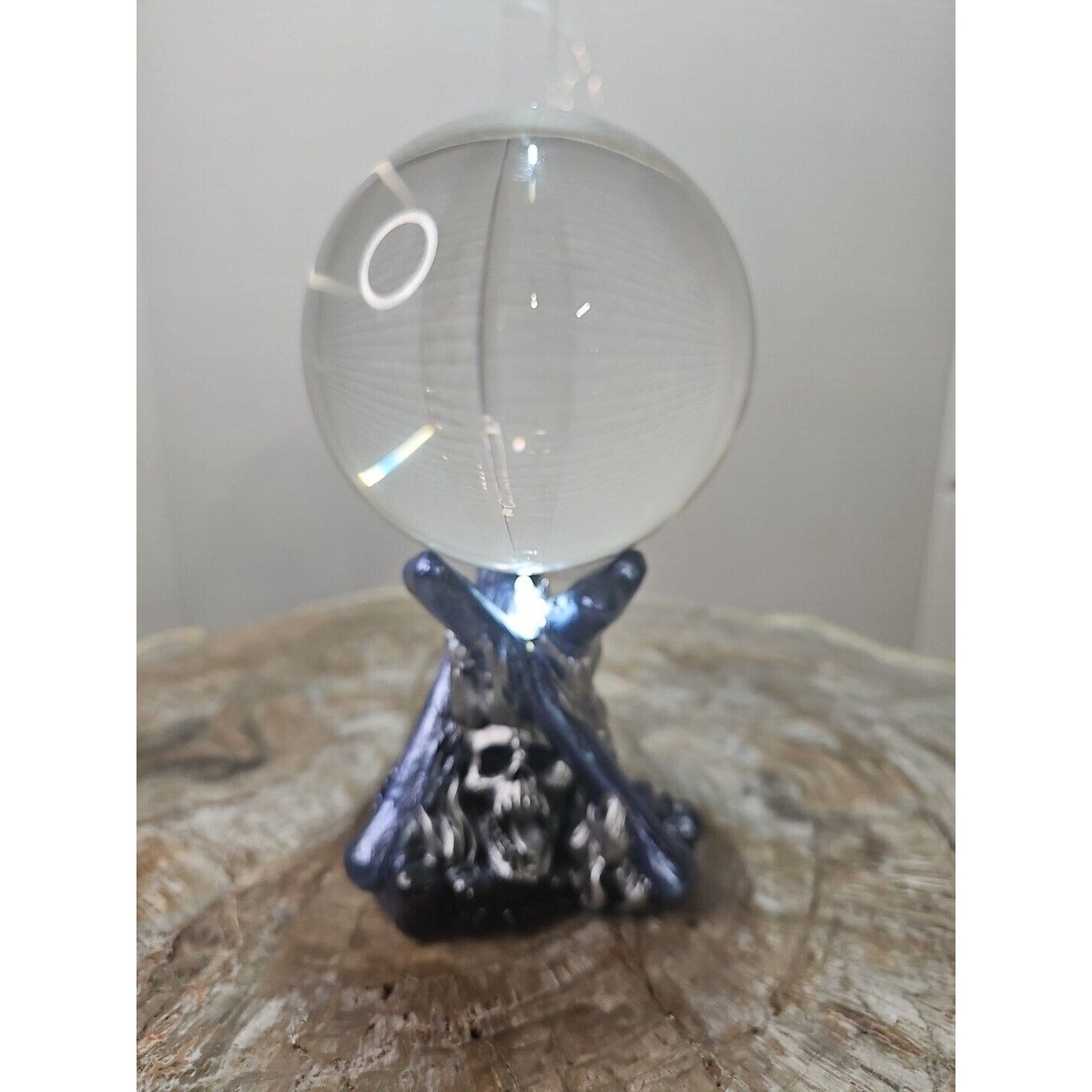 100mm K9 Clear Photography Crystal Ball Sphere Decoration Lens Photo + Stand