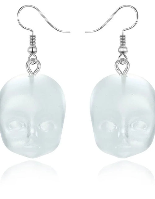 Load image into Gallery viewer, Handmade Angel Face Resin Dangle Earrings: Creative Jewelry Gift
