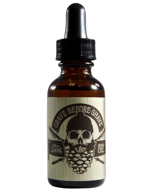 Load image into Gallery viewer, Grave Before Shave™ Pine/Cedar Wood Beard Oil Pine with Cedar Wood afternotes 1 Fl Oz (Pack of 1)
