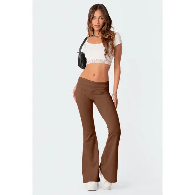 Solid Flare Pants