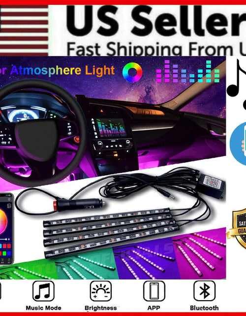 Load image into Gallery viewer, 4X 48LED RGB Car Interior Atmosphere Light Strip Bar Bluetooth APP Music Control
