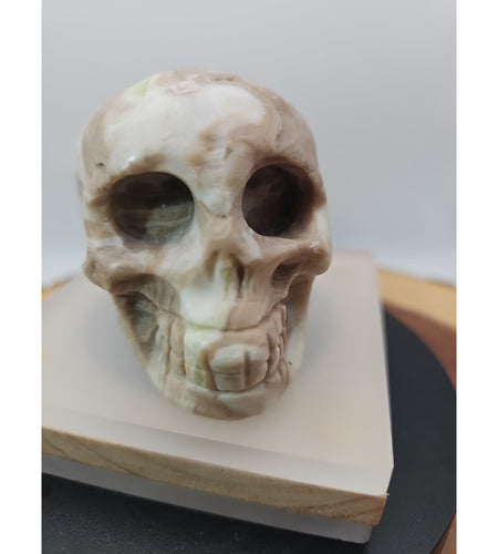 .89lb Natural Jasper Calcite Skulls Crystal Carving Mixed Stones Healing