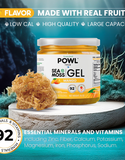 Load image into Gallery viewer, Organic Sea Moss Gel - Wildcrafted Irish Natural Superfood - Mango flavor.
