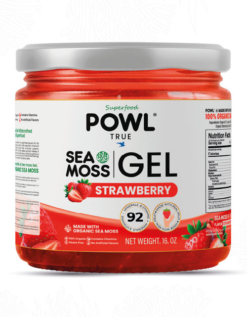 Load image into Gallery viewer, Organic Sea Moss Gel - Wildcrafted Irish Natural Superfood - Strawberry flavor.
