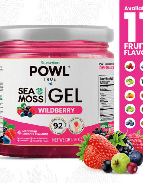 Load image into Gallery viewer, Organic Sea Moss Gel - Wildcrafted Irish Natural Superfood - WildBerry flavor.
