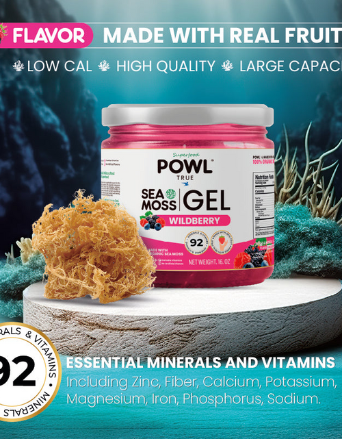 Load image into Gallery viewer, Organic Sea Moss Gel - Wildcrafted Irish Natural Superfood - WildBerry flavor.
