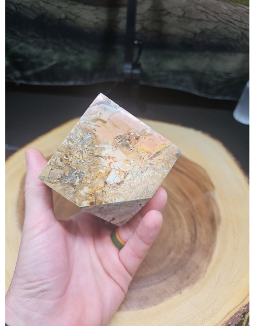 Load image into Gallery viewer, 2.24LB 1Pcs Natural Ocean Jasper Onyx Quartz Crystal Geode Square Heptahedron
