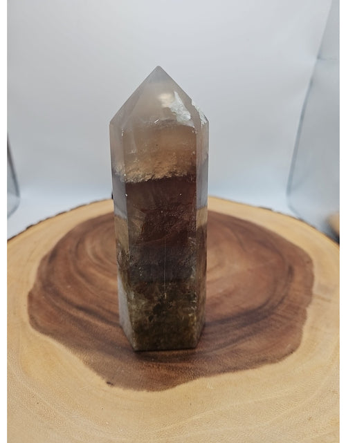 Load image into Gallery viewer, 1.95lb Fluorite Quartz Crystal Point W/Stand
