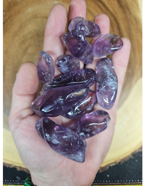 Load image into Gallery viewer, 11Pcs Raw Natural Purple Amethyst Quartz Crystal Tumbled Healing Brazil .48lbs
